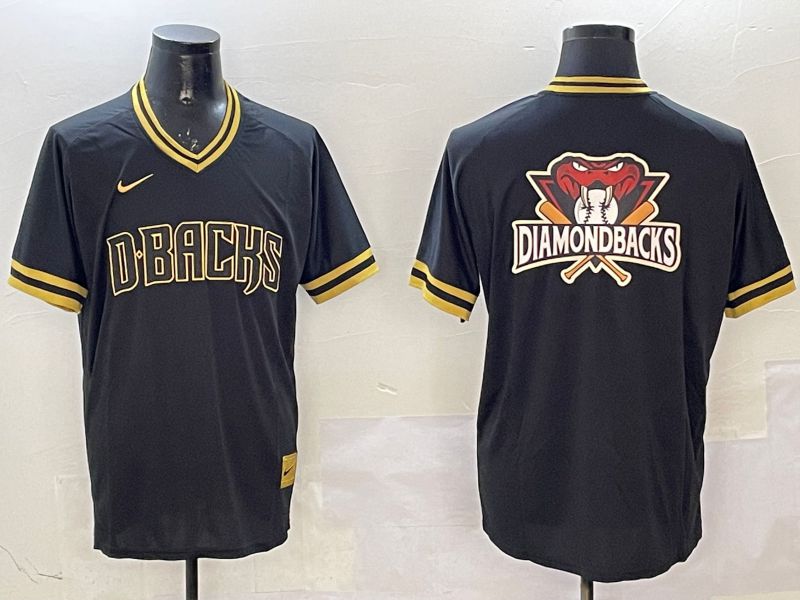 Men Arizona Diamondback Blank Black Gold Game 2025 Nike MLB Jersey style 2